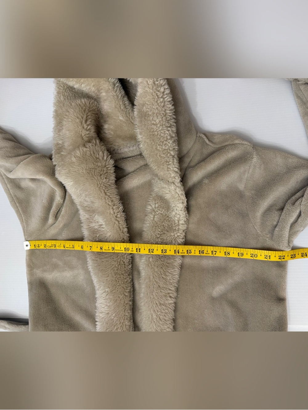 Pottery Barn Hooded Ombre Tipped Faux Fur Robe - S/M - Picture 9 of 9
